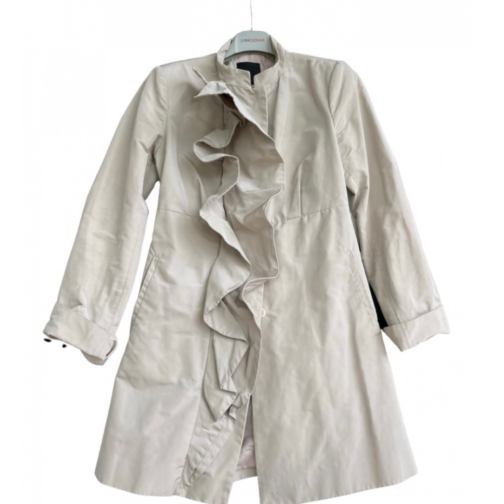 Pinko Trench Coat with Ruffles